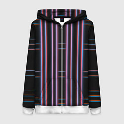 Женская толстовка на молнии Neon red blue black