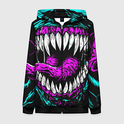 Женская толстовка на молнии Клыки венома