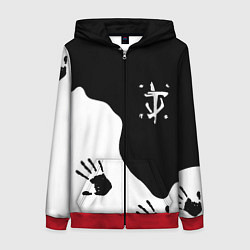 Женская толстовка на молнии Doom отпечатки демона