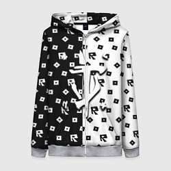 Женская толстовка на молнии Doom x roblox pattern