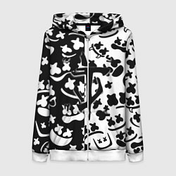 Женская толстовка на молнии Doom x Marshmello pattern