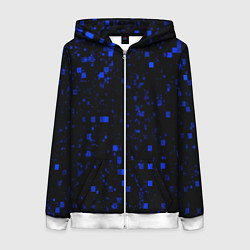 Толстовка на молнии женская Color blue khaki, цвет: 3D-белый