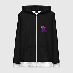 Толстовка на молнии женская Crystal nightwear, цвет: 3D-белый