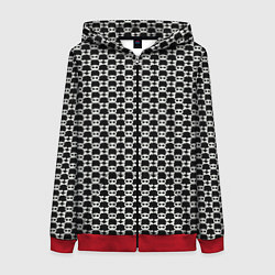 Толстовка на молнии женская Черепушки, цвет: 3D-красный