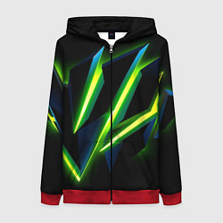Женская толстовка на молнии Geometric neon