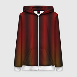 Толстовка на молнии женская Neon red orange lines, цвет: 3D-белый