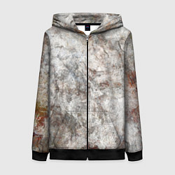 Женская толстовка на молнии Абстракция - gray limestone