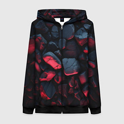 Женская толстовка на молнии Камни