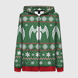 Толстовка на молнии женская Рождественский свитер Венома, цвет: 3D-красный