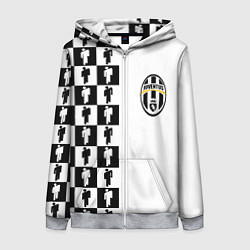 Женская толстовка на молнии Ювентус паттерн люди