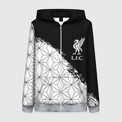 Женская толстовка на молнии Liverpool краски текстура геометрия