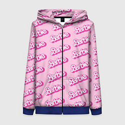 Толстовка на молнии женская Barbie Pattern, цвет: 3D-синий