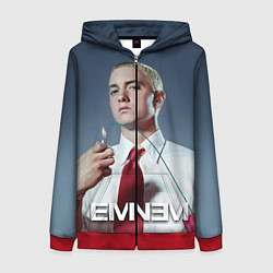 Толстовка на молнии женская Eminem Fire, цвет: 3D-красный