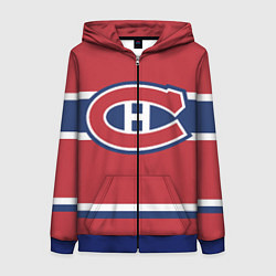 Толстовка на молнии женская Montreal Canadiens, цвет: 3D-синий