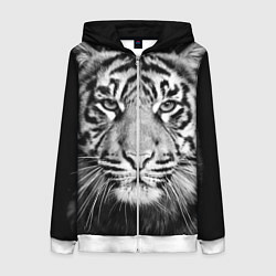 Женская толстовка на молнии Красавец тигр