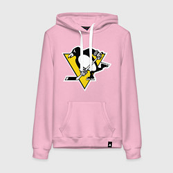 Толстовка-худи хлопковая женская Pittsburgh Penguins: Malkin 71, цвет: светло-розовый