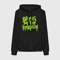 Толстовка-худи хлопковая женская Bring me the horizon, цвет: черный