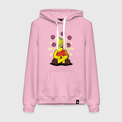 Толстовка-худи хлопковая женская Homer Relax, цвет: светло-розовый