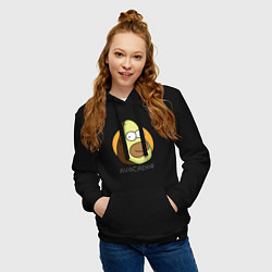 Толстовка-худи хлопковая женская Avocadoh, цвет: черный — фото 2