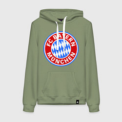 Толстовка-худи хлопковая женская Bayern Munchen FC, цвет: авокадо