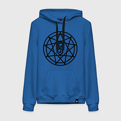 Толстовка-худи хлопковая женская Slipknot Pentagram, цвет: синий