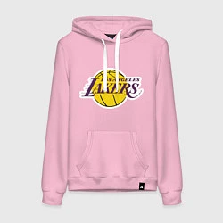 Толстовка-худи хлопковая женская LA Lakers, цвет: светло-розовый