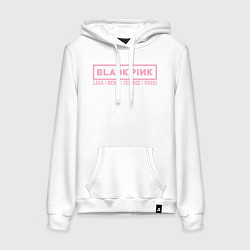 Толстовка-худи хлопковая женская Black Pink: Girls, цвет: белый