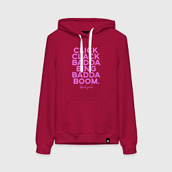 Толстовка-худи хлопковая женская Click Clack Black Pink, цвет: маджента