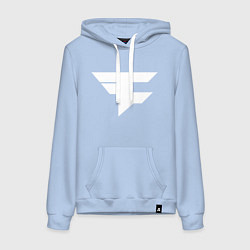 Толстовка-худи хлопковая женская FAZE Symbol, цвет: мягкое небо