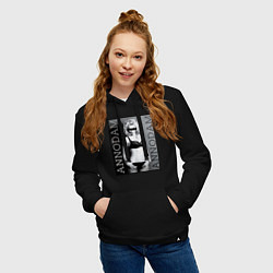 Толстовка-худи хлопковая женская Annodam Annodam, цвет: черный — фото 2