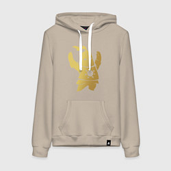 Толстовка-худи хлопковая женская Praise the Sun!, цвет: миндальный