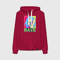 Женская толстовка-худи DJ Pon-3 RAVE