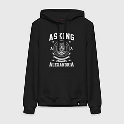 Толстовка-худи хлопковая женская Asking Alexandria: USA, цвет: черный