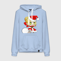 Толстовка-худи хлопковая женская Сэйбер, цвет: мягкое небо