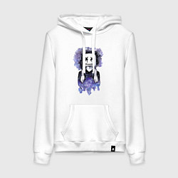 Толстовка-худи хлопковая женская Marshmello: Space Boy, цвет: белый
