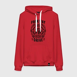 Толстовка-худи хлопковая женская Parkway Drive: Australia, цвет: красный