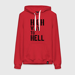 Женская толстовка-худи High way to hell