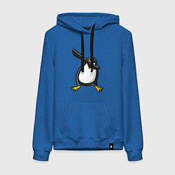 Толстовка-худи хлопковая женская DAB Pinguin, цвет: синий