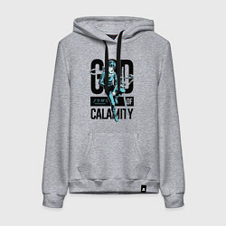 Толстовка-худи хлопковая женская God of Calamity, цвет: меланж
