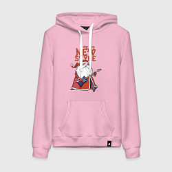 Толстовка-худи хлопковая женская New Year - new style!, цвет: светло-розовый