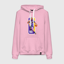Толстовка-худи хлопковая женская NBA Kobe Bryant, цвет: светло-розовый