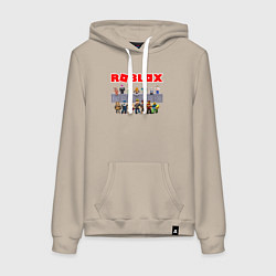 Толстовка-худи хлопковая женская ROBLOX, цвет: миндальный