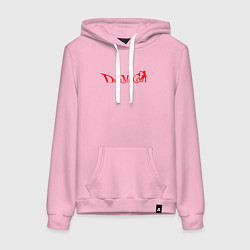Толстовка-худи хлопковая женская DEVIL MAY CRY DMC, цвет: светло-розовый