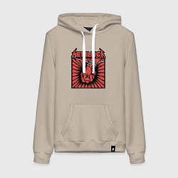 Толстовка-худи хлопковая женская Metallica, цвет: миндальный