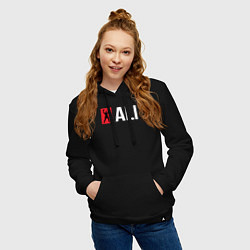 Толстовка-худи хлопковая женская ALI, цвет: черный — фото 2