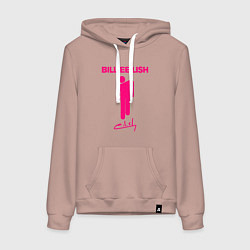 Толстовка-худи хлопковая женская BILLIE EILISH, цвет: пыльно-розовый
