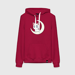 Толстовка-худи хлопковая женская Artemis, цвет: маджента