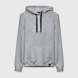 Толстовка-худи хлопковая женская Pirate, цвет: меланж
