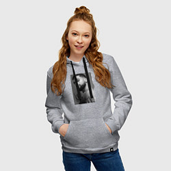 Толстовка-худи хлопковая женская Jony, цвет: меланж — фото 2