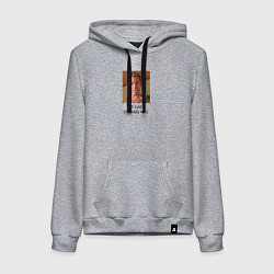 Толстовка-худи хлопковая женская He had dreams too, цвет: меланж